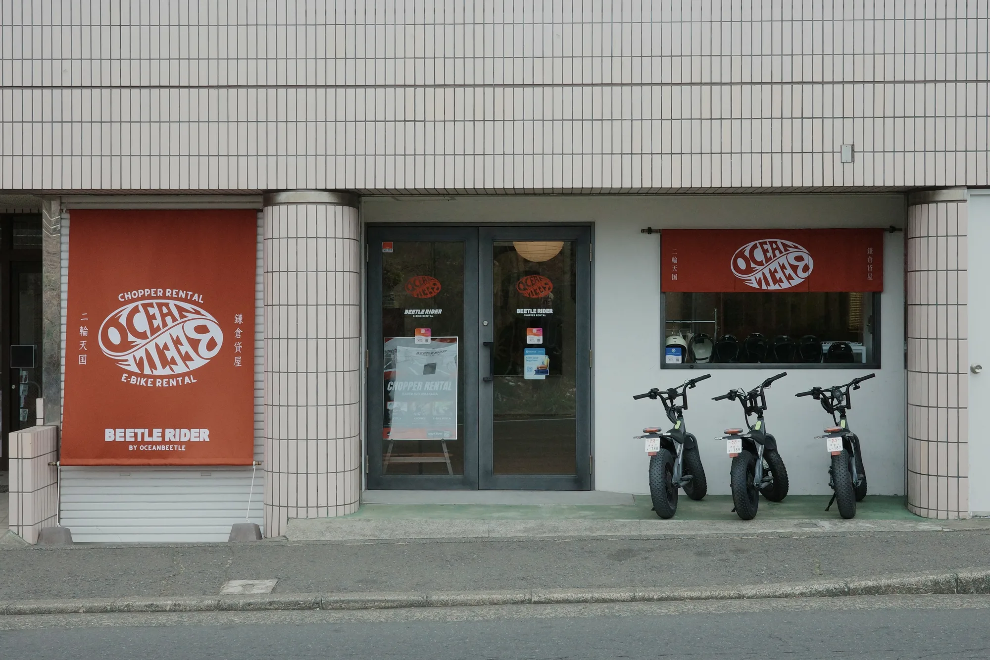 BEETLE RIDER Kamakura storefront — bikes lined up out front